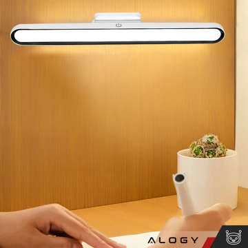 Lampe Alogy Magnetische LED-Leuchte, magnetische Unterschrank-LED-Streifenlampe, Möbelbeleuchtung an der Wand mit Magnet für die Küche, Zimmer, Garderobe, Weiß