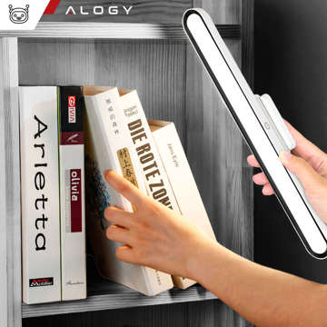 Lampe Alogy Magnetische LED-Leuchte, magnetische Unterschrank-LED-Streifenlampe, Möbelbeleuchtung an der Wand mit Magnet für die Küche, Zimmer, Garderobe, Weiß