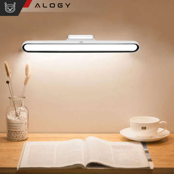 Lampe Alogy Magnetische LED-Leuchte, magnetische Unterschrank-LED-Streifenlampe, Möbelbeleuchtung an der Wand mit Magnet für die Küche, Zimmer, Garderobe, Weiß