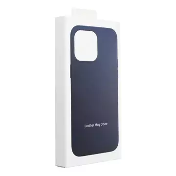 Leder Mag Cover Hülle kompatibel mit MagSafe für Apple iPhone 15 Pro Max blau
