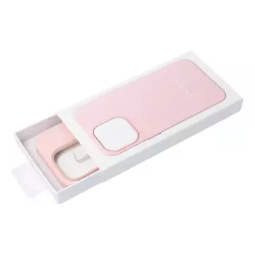 Leder Mag Cover Hülle kompatibel mit MagSafe für Apple iPhone 15 Pro Max rosa