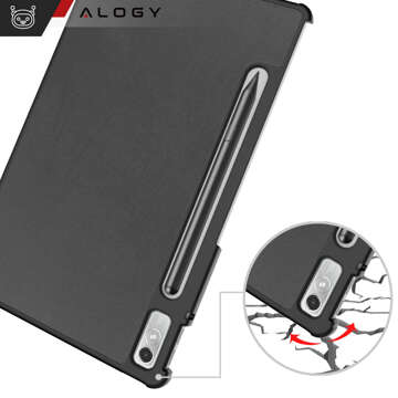 Lenovo Tab P11 Pro 2 Gen 11.2 Tablet-Hülle TB-132FU TB-132XU Gehäuse Case Alogy Book Cover Schwarzes Glas