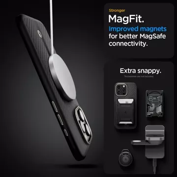 Mag Safe Case für iPhone 16 Pro Max Schwarz/Natur