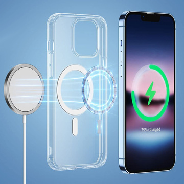 MagSafe Alogy Ultra Slim Mag Case für Qi-Ladegeräte für iPhone 12 Mini Clear Glass