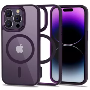 Magmat MagSafe Handyhülle Schutzhülle für iPhone 14 Pro Deep Purple/Clear Glass