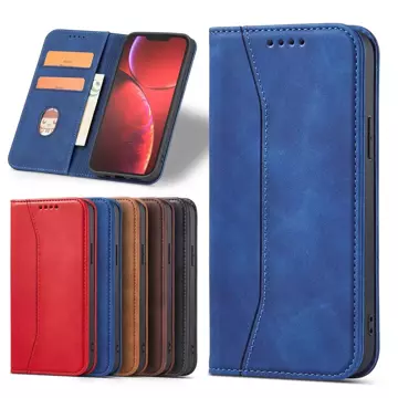 Magnet Fancy Case für iPhone 13 Pro Cover Card Wallet Card Stand Blau