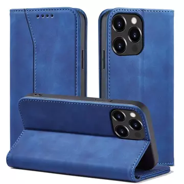 Magnet Fancy Case für iPhone 13 Pro Cover Card Wallet Card Stand Blau