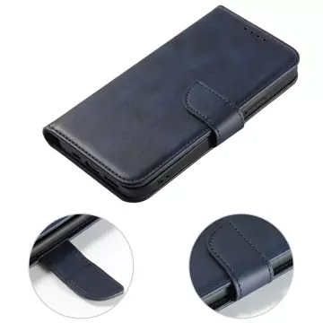 Magnet Phone Case für iPhone 13 Pro elegante Hülle mit Flipcover und Standfunktion blau