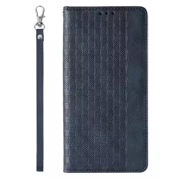 Magnet Strap Case für iPhone 13 Mini Cover Wallet Mini Lanyard Anhänger blau