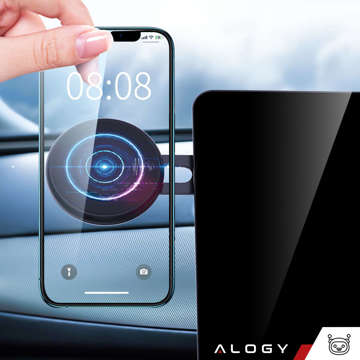 Magnetische Autotelefonhalterung Alogy Magnetische Smartphone-Seitenhalterung Schwarz