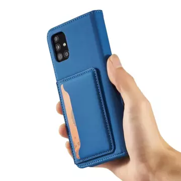 Magnetkartenhülle Hülle für Samsung Galaxy A53 5G Tasche Geldbörse Kartenhalter Blau