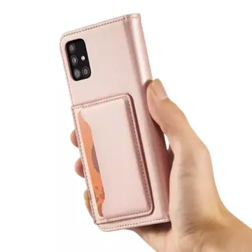 Magnetkartenhülle Hülle für Samsung Galaxy A53 5G Tasche Geldbörse Kartenhalter Pink