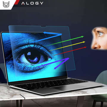 Matte Displayschutzfolie für MacBook Pro 16 2023 2021 Alogy Displayschutzfolie mit Anti-Blau-Filter