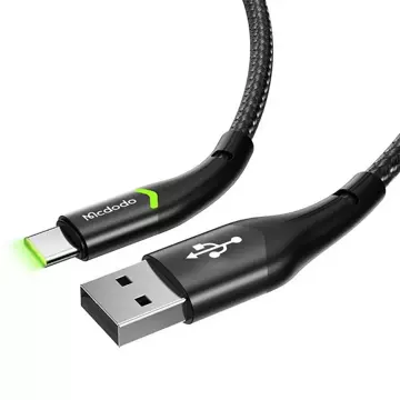 Mcdodo Magnificence CA-7960 LED USB auf USB-C Kabel, 1m (schwarz)