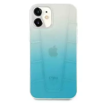 Mercedes MEHCP12SCGLBL Schutzhülle für Apple iPhone 12 Mini 5.4" blau/blau Hardcase Transparent Line