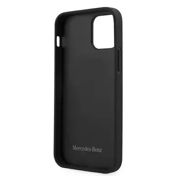 Mercedes MEHCP12SLSSBK Schutzhülle für Apple iPhone 12 Mini 5.4" schwarz/schwarz Hardcase Strap Line