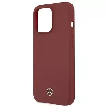 Mercedes MEHCP13LSILRE Schutzhülle für Apple iPhone 13 Pro / 13 6.1" rot/rot Hardcase Silicone Line