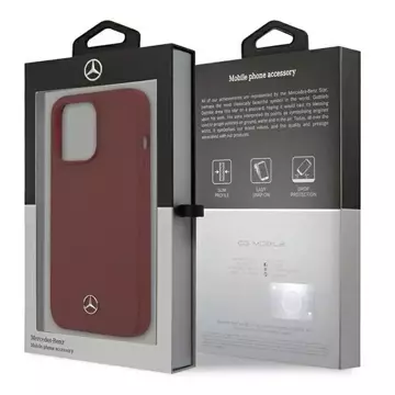 Mercedes MEHCP13LSILRE Schutzhülle für Apple iPhone 13 Pro / 13 6.1" rot/rot Hardcase Silicone Line