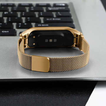 Milanese Armband Alogy Armband Edelstahl für Samsung Galaxy Fit 2 SM-R220 Gold