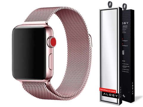 Milanese Armband Alogy Armband für Apple Watch 38/40 / 41mm rosa