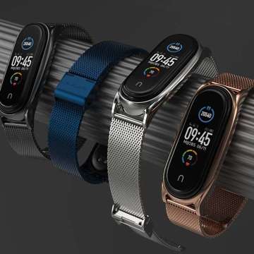 Milaneseband Stahlarmband für Xiaomi Mi Smart Band 7 Black