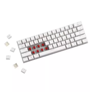 Motospeed SK62 kabellose mechanische Tastatur weiß (blaue Schalter)