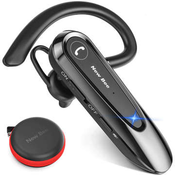 New Bee B45 Bluetooth 5.0 Wireless Headset für Anrufe für BT-Fahrer bis zu 15m schwarz