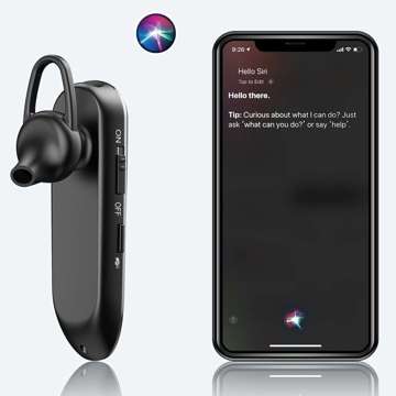 New Bee B45 Bluetooth 5.0 Wireless Headset für Anrufe für BT-Fahrer bis zu 15m schwarz