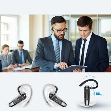 New Bee B45 Bluetooth 5.0 Wireless Headset für Anrufe für BT-Fahrer bis zu 15m schwarz