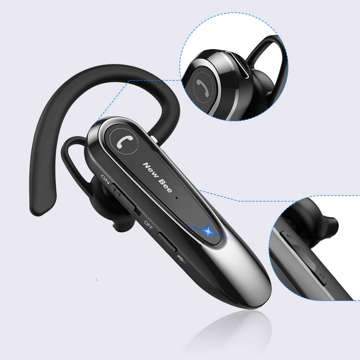 New Bee B45 Bluetooth 5.0 Wireless Headset für Anrufe für BT-Fahrer bis zu 15m schwarz