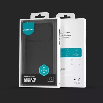 Nillkin CamShield Pro magnetische Hülle für iPhone 15 Plus mit Kameraschutz – Schwarz