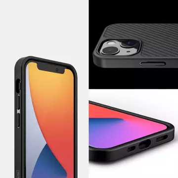 Nillkin Hülle Synthetic Fiber Carbon iPhone 13 mini schwarz