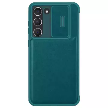 Nillkin Qin Leather Pro Case Samsung Galaxy S23 Flip Cover Kamerahülle Grün