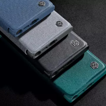 Nillkin Qin Leather Pro Case Samsung Galaxy S23 Flip Cover Kamerahülle Grün