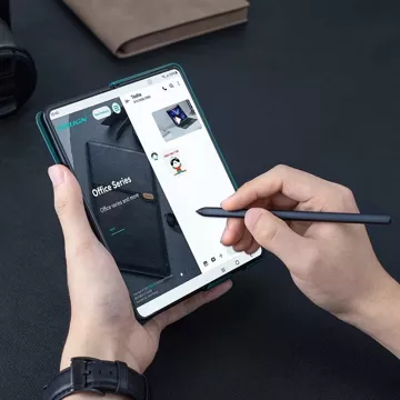 Nillkin Qin Leather Pro Ledertasche mit Kameraschutz für Samsung Galaxy Z Fold 5 – Schwarz