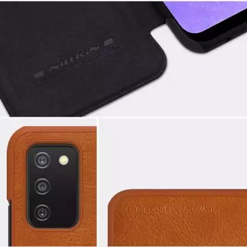 Nillkin Qin Lederholster für Samsung Galaxy A03s schwarz