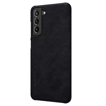 Nillkin Qin Wallet Case aus Leder für Samsung Galaxy S21 FE 2021 Schwarz