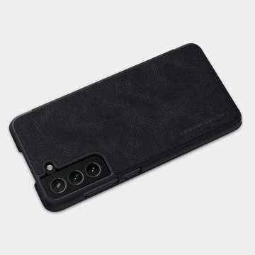 Nillkin Qin Wallet Case aus Leder für Samsung Galaxy S21 FE 2021 Schwarz