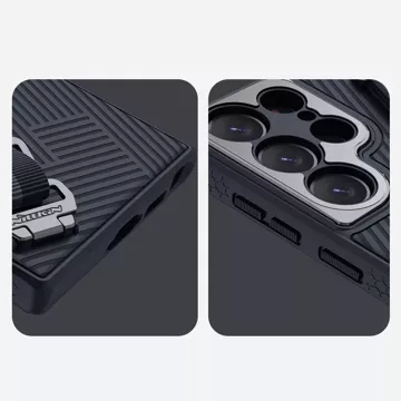 Nillkin Strap Case Hülle für Samsung Galaxy S23 Ultra, gepanzerte Hülle mit Handschlaufe, Schwarz