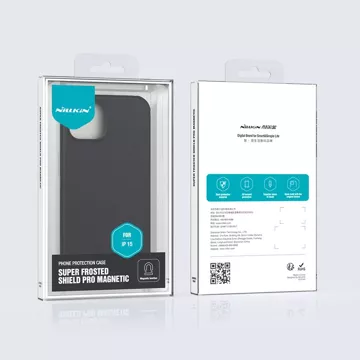 Nillkin Super Frosted Shield Pro Magnetische Hülle für iPhone 15 – Schwarz