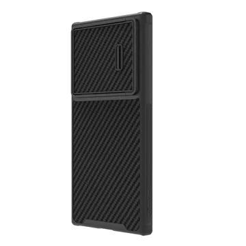 Nillkin Synthetic Fiber S Case für Samsung Galaxy S23 Ultra, Kameraabdeckung, schwarz