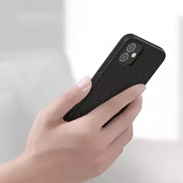 Nillkin Textured Case Strapazierfähige, verstärkte Hülle mit Gelrahmen und Nylon auf der Rückseite iPhone 12 mini schwarz