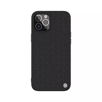 Nillkin Textured Case eine strapazierfähige, verstärkte Hülle mit Gelrahmen und Nylon auf der Rückseite iPhone 12 Pro Max schwarz