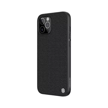 Nillkin Textured Case eine strapazierfähige, verstärkte Hülle mit Gelrahmen und Nylon auf der Rückseite iPhone 12 Pro Max schwarz