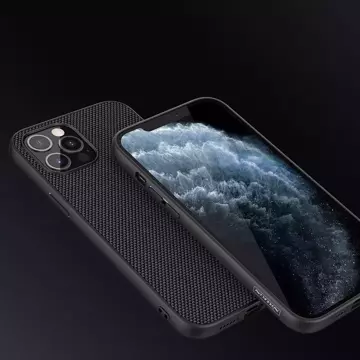 Nillkin Textured Case eine strapazierfähige, verstärkte Hülle mit Gelrahmen und Nylon auf der Rückseite iPhone 12 Pro Max schwarz