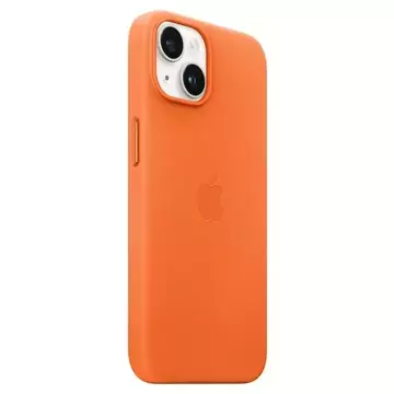 Original Apple Phone Case MPP83ZM/A für Apple iPhone 14 6.1" orange/orange Ledertasche MagSafe