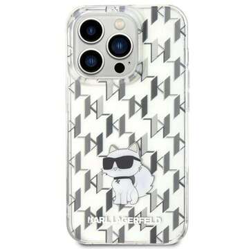 Original KARL LAGERFELD Hardcase KLHCP15XHNCMKLT Hülle für iPhone 15 PRO MAX (Monogramm / transparent)