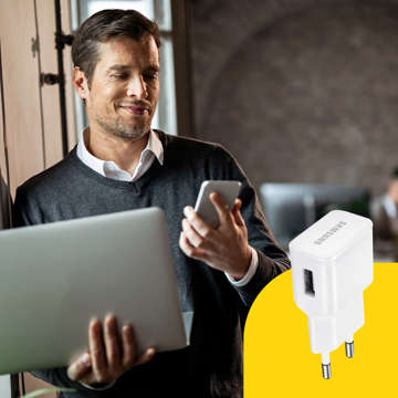 Originales Wandladegerät Samsung EP-TA50EWE 7,75 W USB-C-Kabel EP-DW700CWE 1,5 m weiß