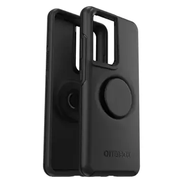 OtterBox Symmetry POP - Schutzhülle mit PopSockets für Samsung Galaxy S21 Ultra 5G (schwarz) [P]