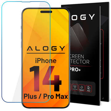 Panzerglas 9H Alogy Displayschutz für Apple iPhone 14 Plus / 14 Pro Max